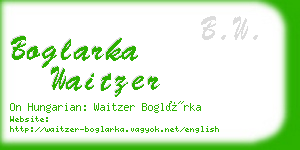 boglarka waitzer business card
